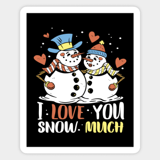 Warm Winter Hugs: Snowmen in Love Magnet